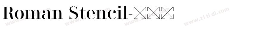 Roman Stencil字体转换